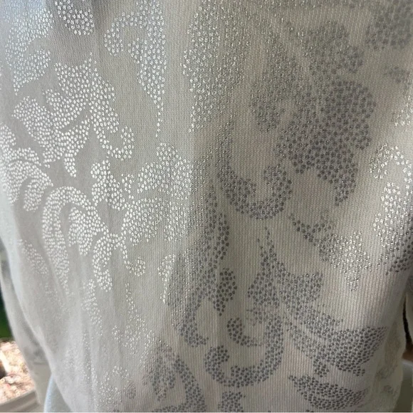 White House Black Market white cardigan with Silver Accents MEDIUM - Picture 8 of 8